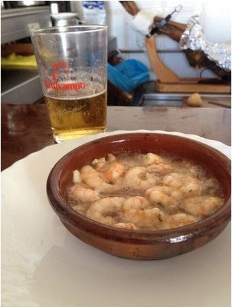 Gambas al ajillo.