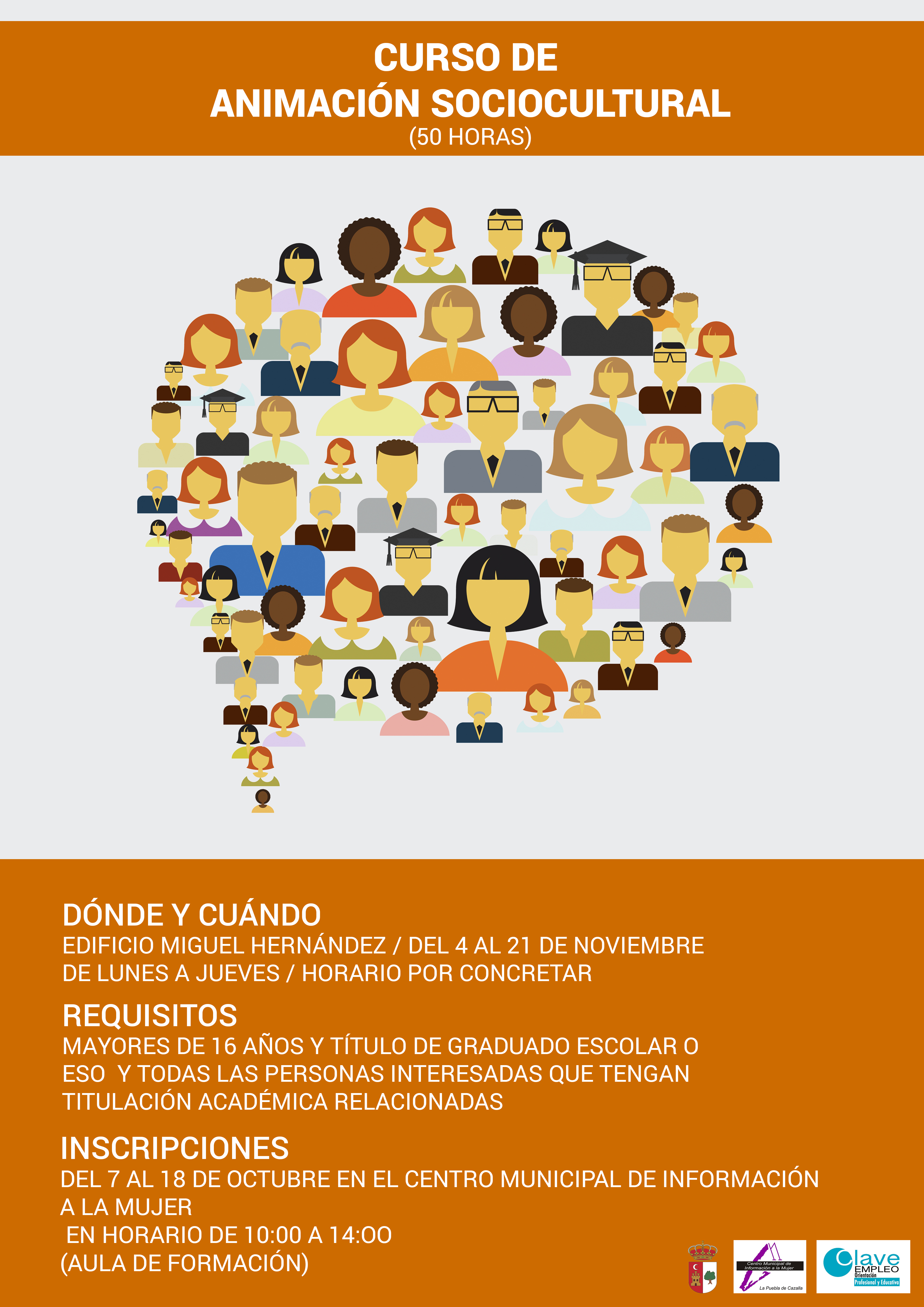 Cartel curso animación sociocultural