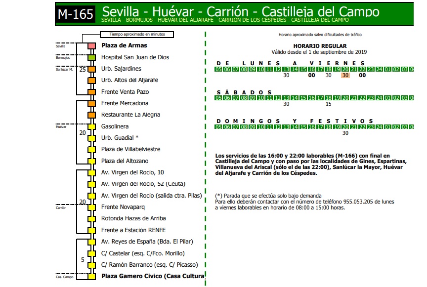 Horarios de autobuses