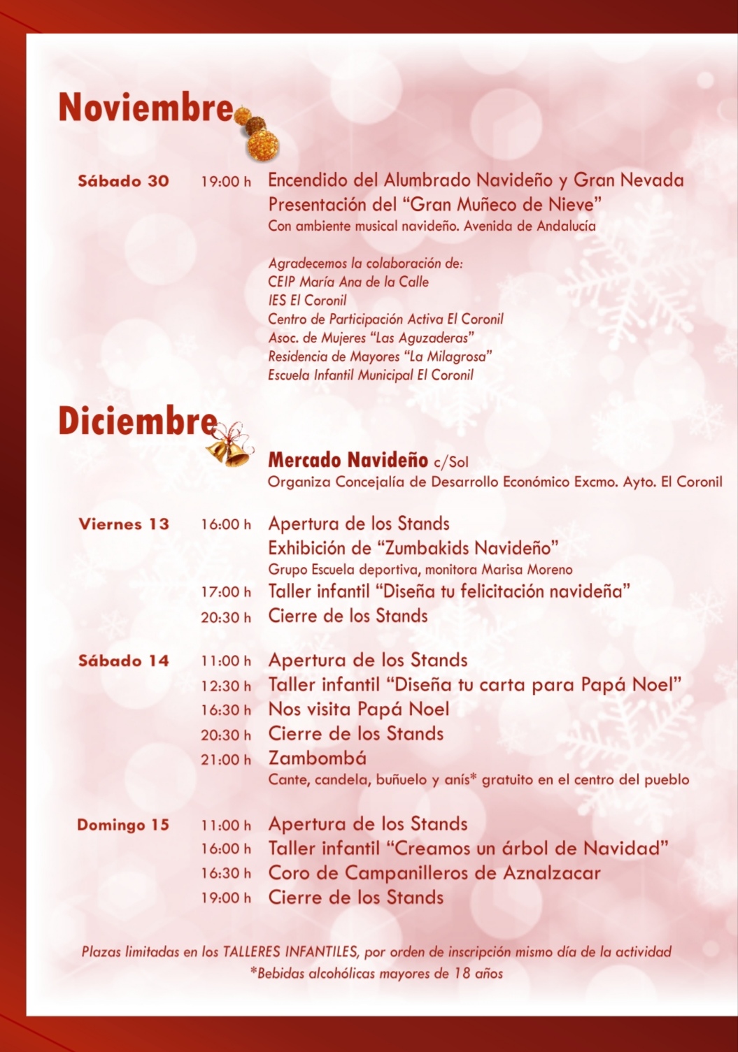 Calendario de actividades