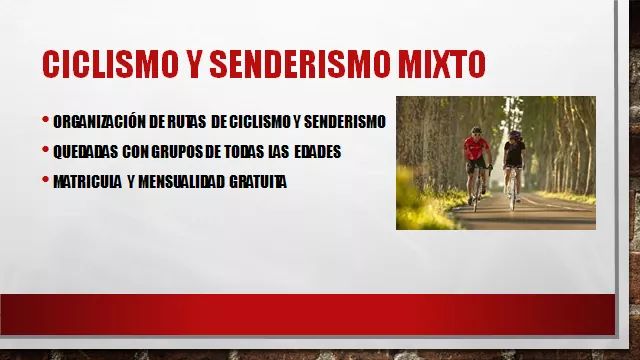 CICLISMO Y SENDERISMO