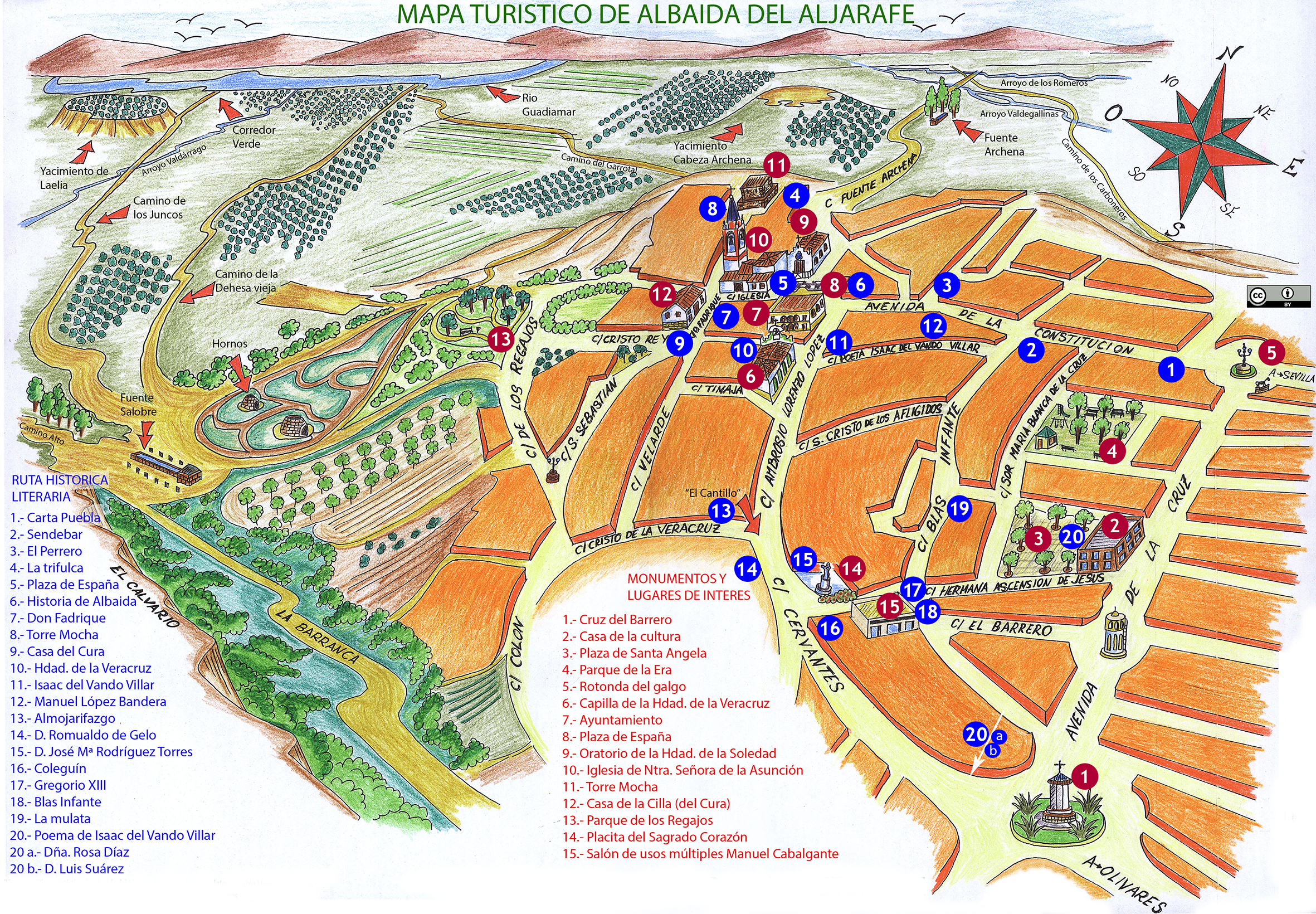 Mapa Turístico de Albaida del Aljarafe