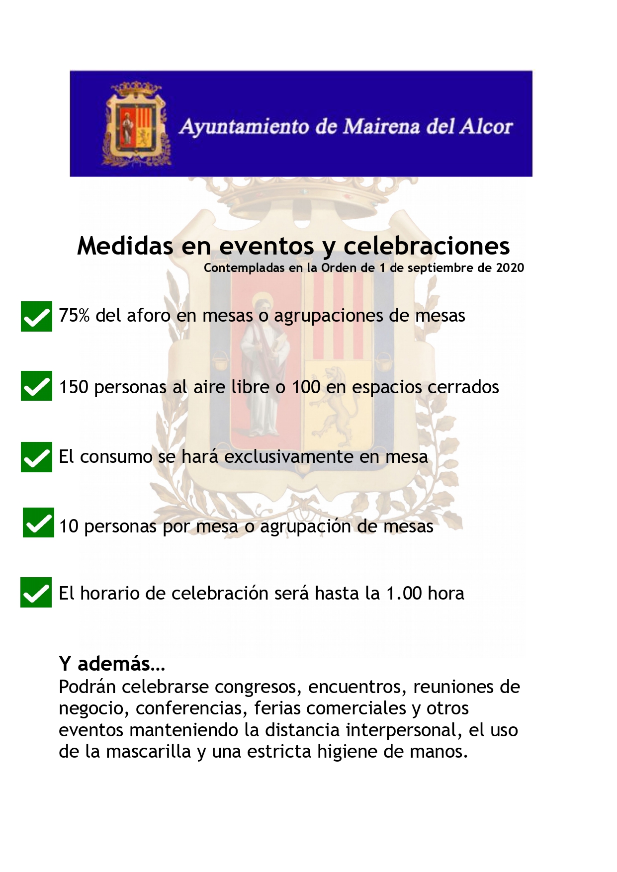 Documentos medidas sobre eventos y celebraciones